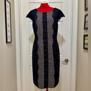 Betsey Johnson Black Lace Work Dress, sz 10